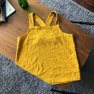 Madewell Textured Knit Apron Tank in Amber Honey